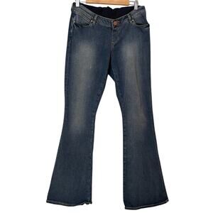 ASOS Maternity Bootcut Tummy Panel Jeans Womens 8 Blue Denim Casual Fall